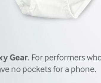 Samsung рекламирует умные часы Galaxy Gear с помощью женских трусов