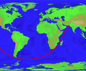 Как выглядят самые длинные прямые, по которым можно пересечь океан и сушу